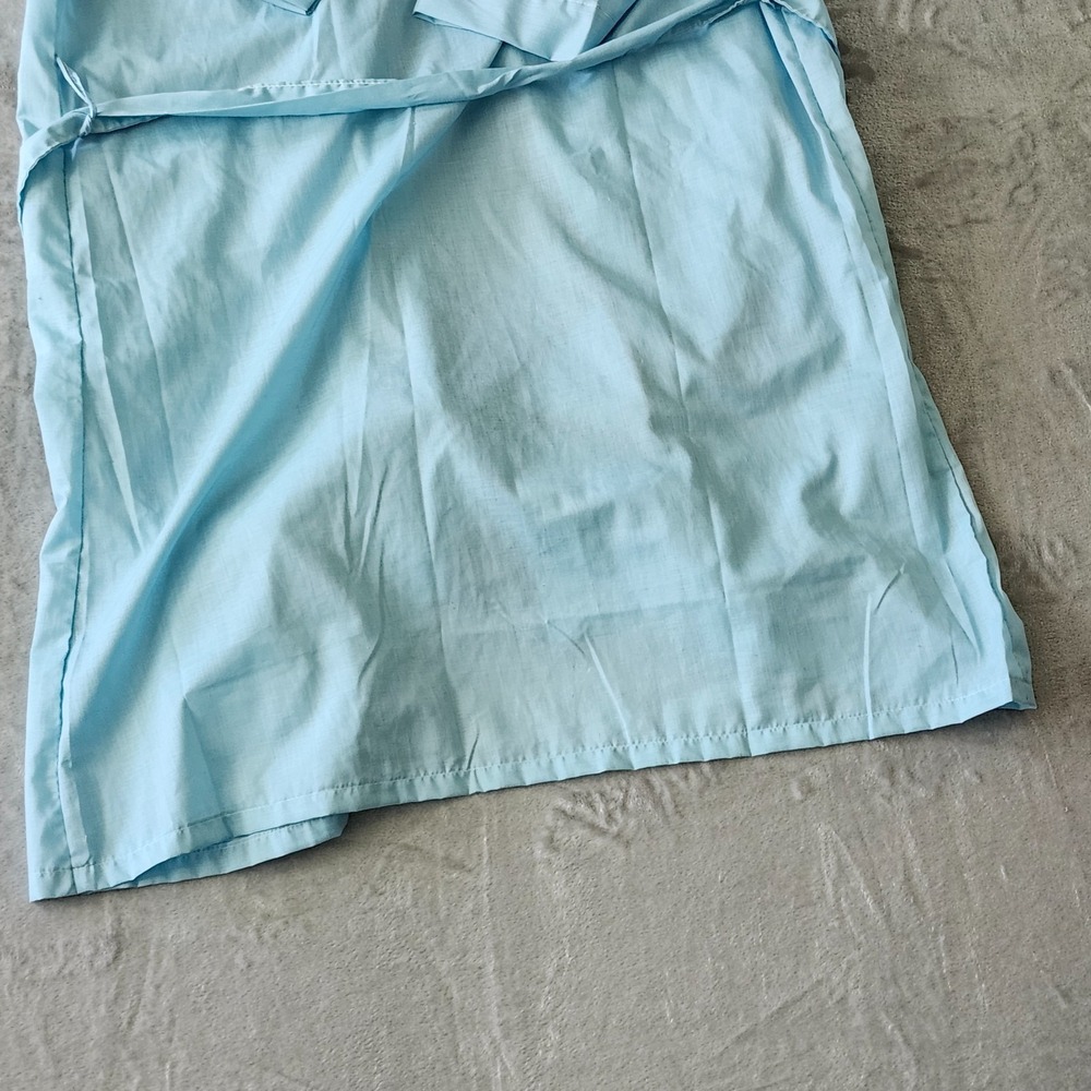 Vintage 1960s/70s Robe Baby Blue w/ Navy Stripe Pockets Men's XL Belt‎ Dad - Picture 13 of 13
